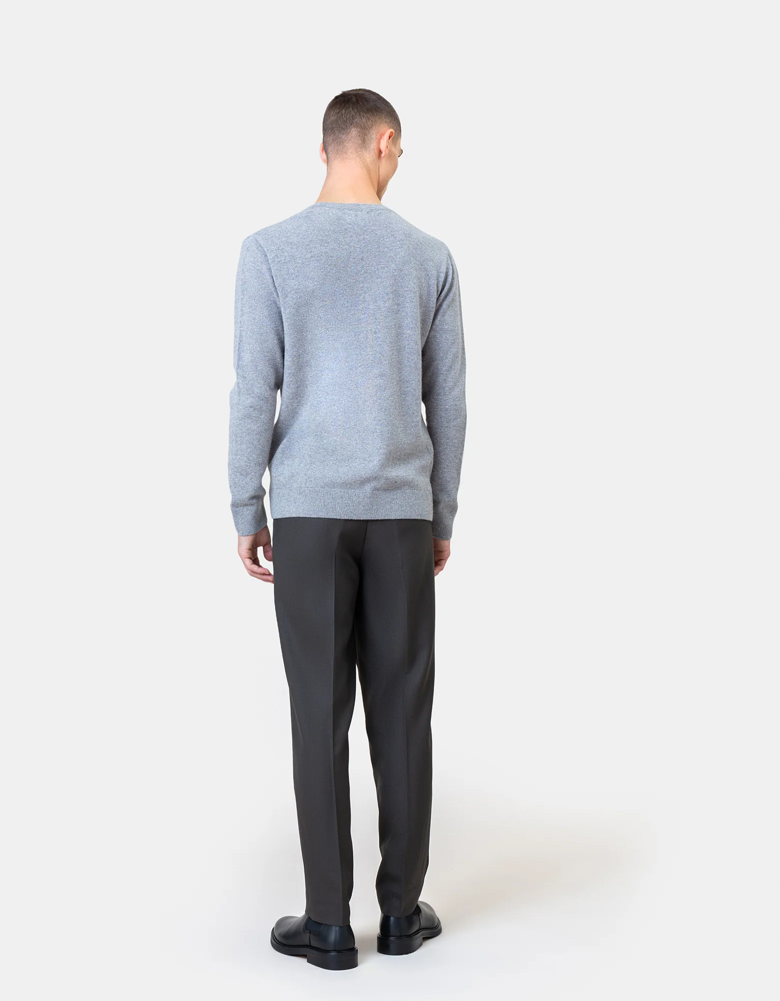 Light Merino Wool Crew - Oxblood Red - Image 4