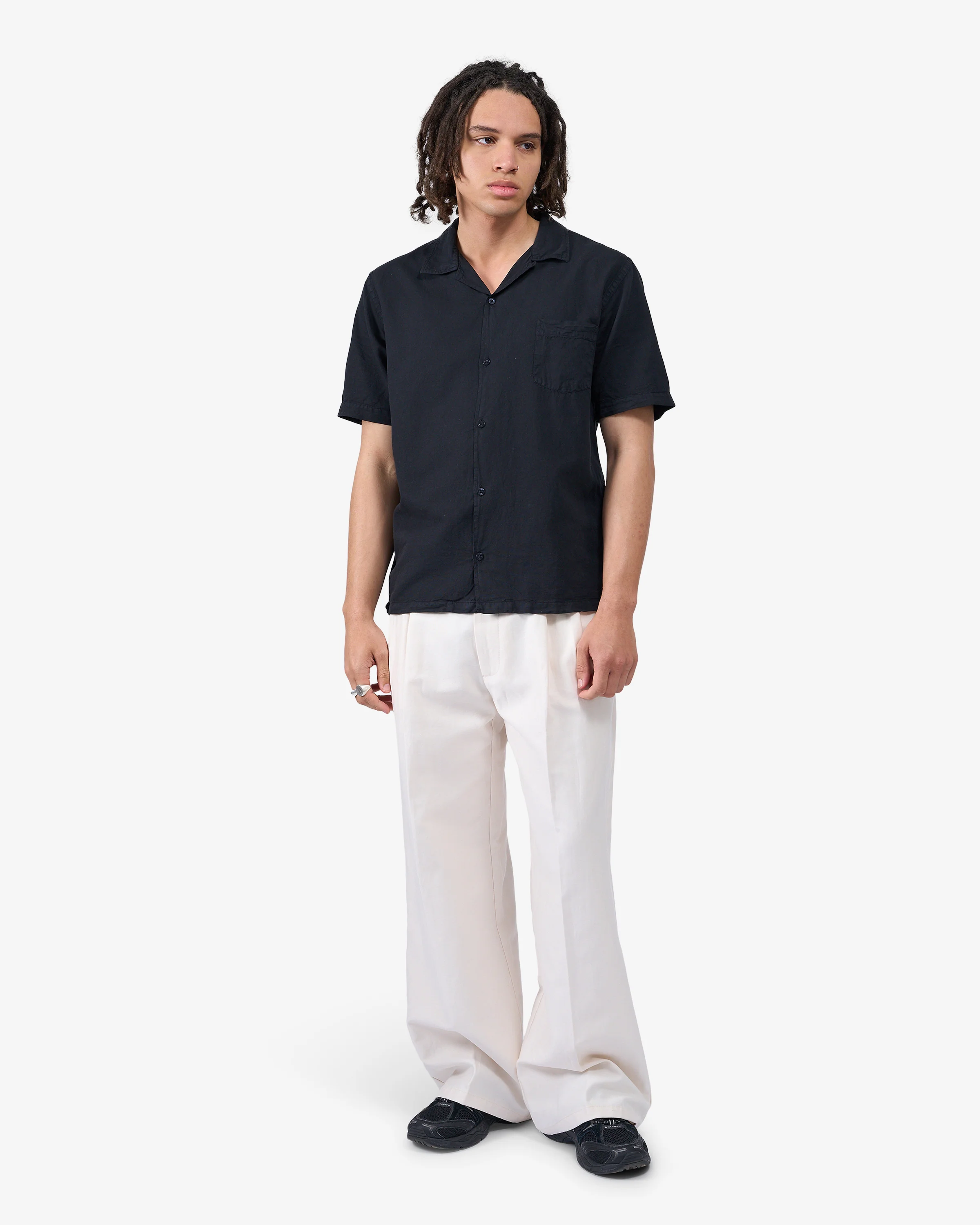Linen Short Sleeved Shirt - Seaside Blue - Image 5