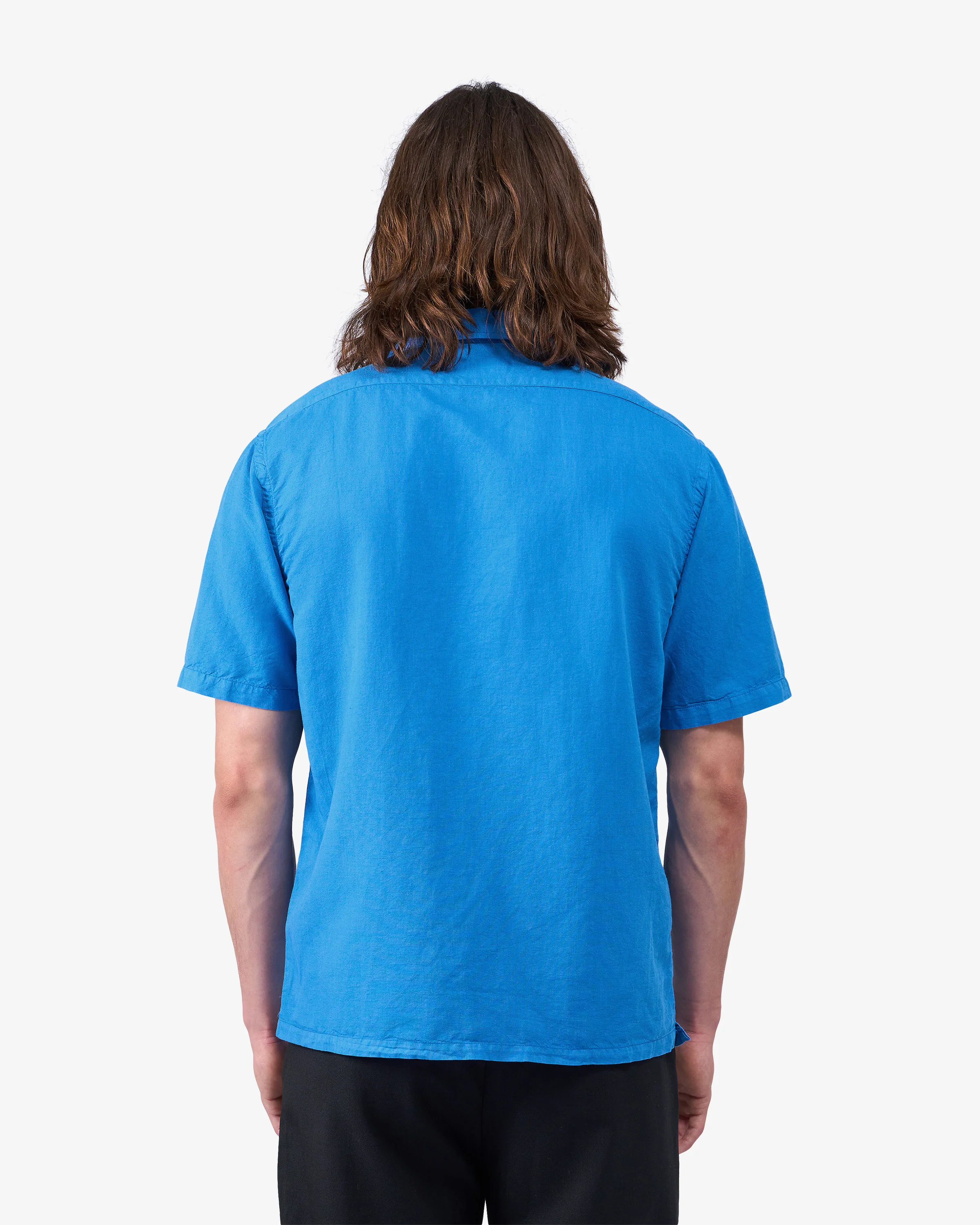 Linen Short Sleeved Shirt - Storm Grey - Image 4