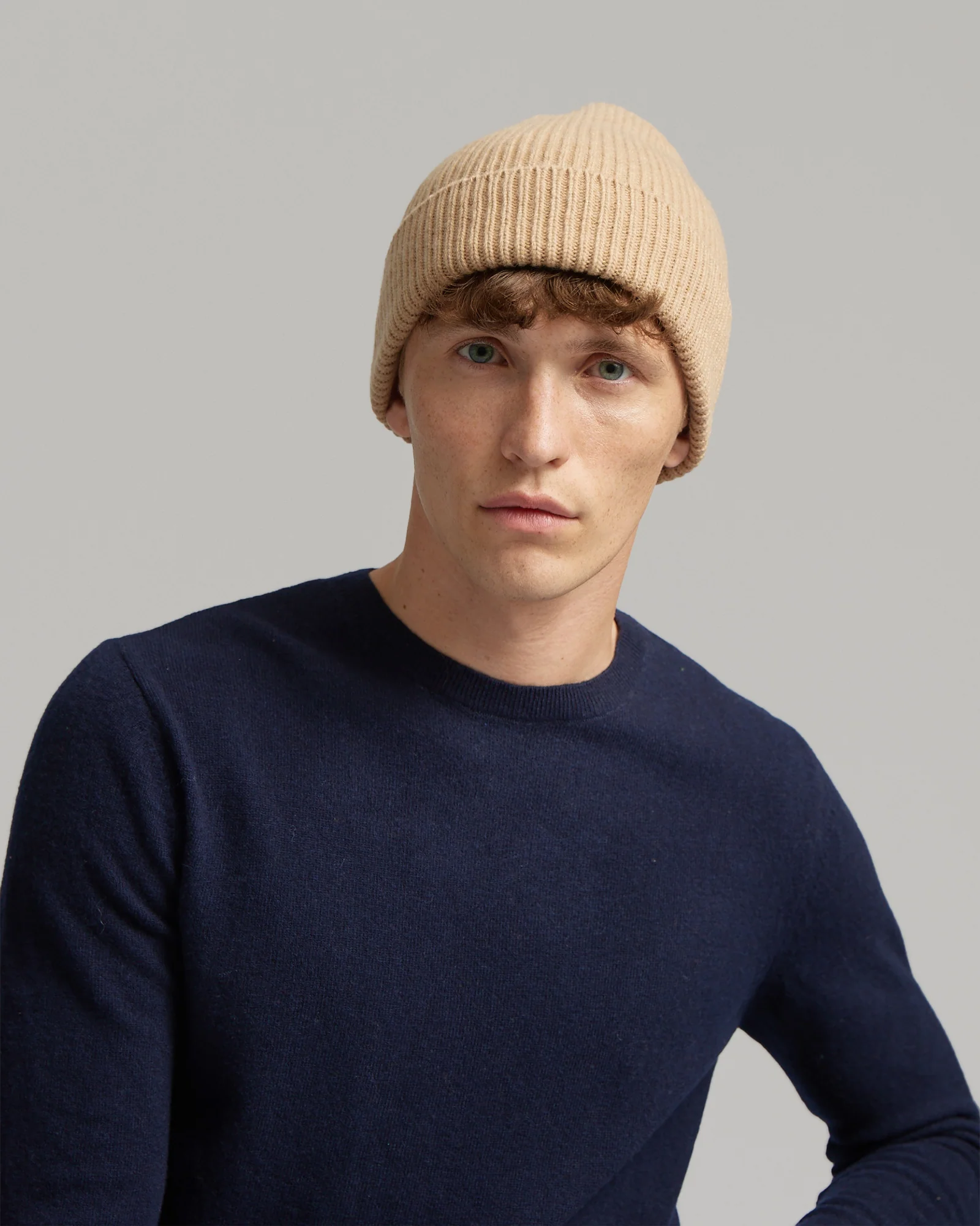 Merino Wool Beanie - Sandstone Orange - Image 4