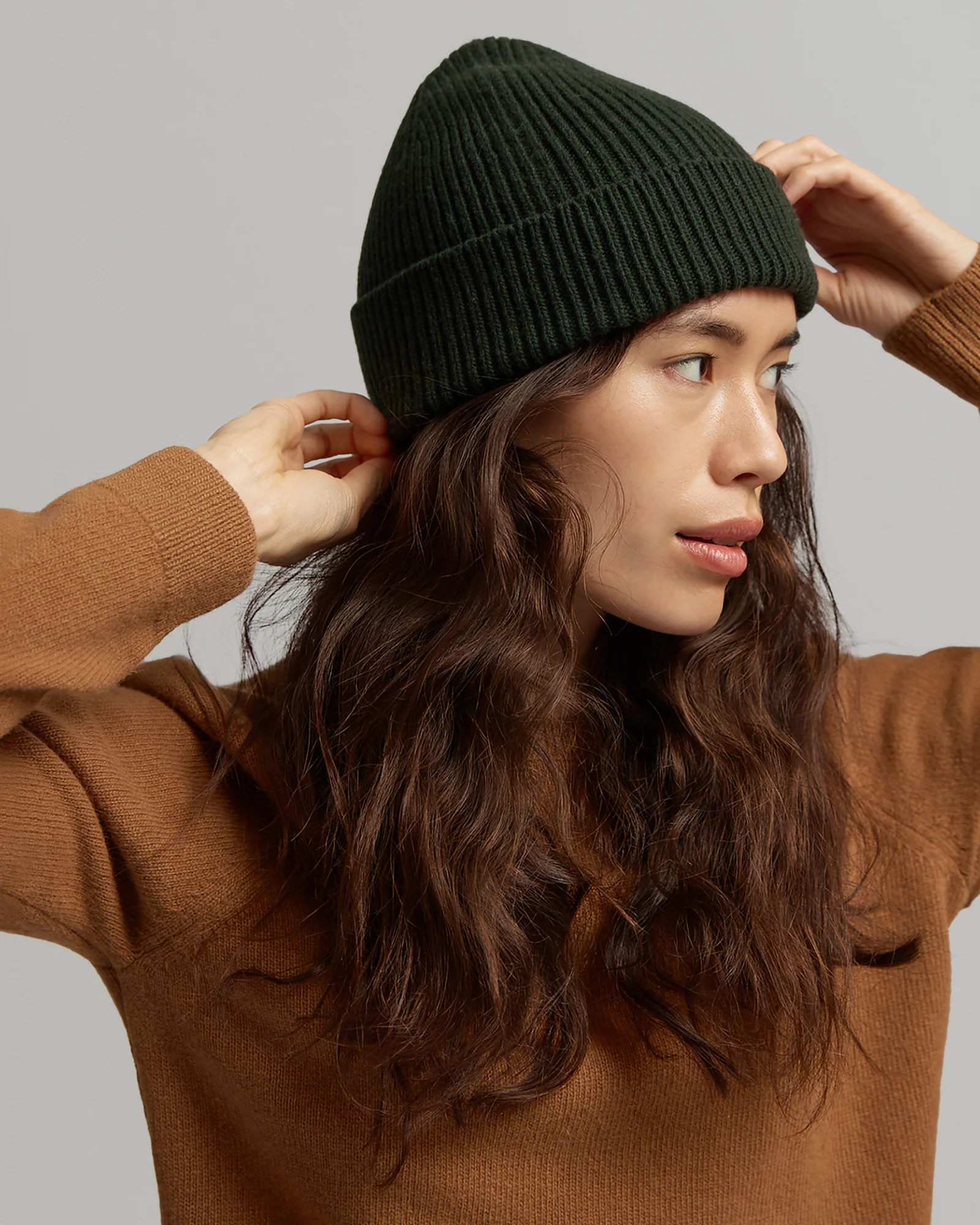 Merino Wool Beanie - Warm Taupe - Image 3