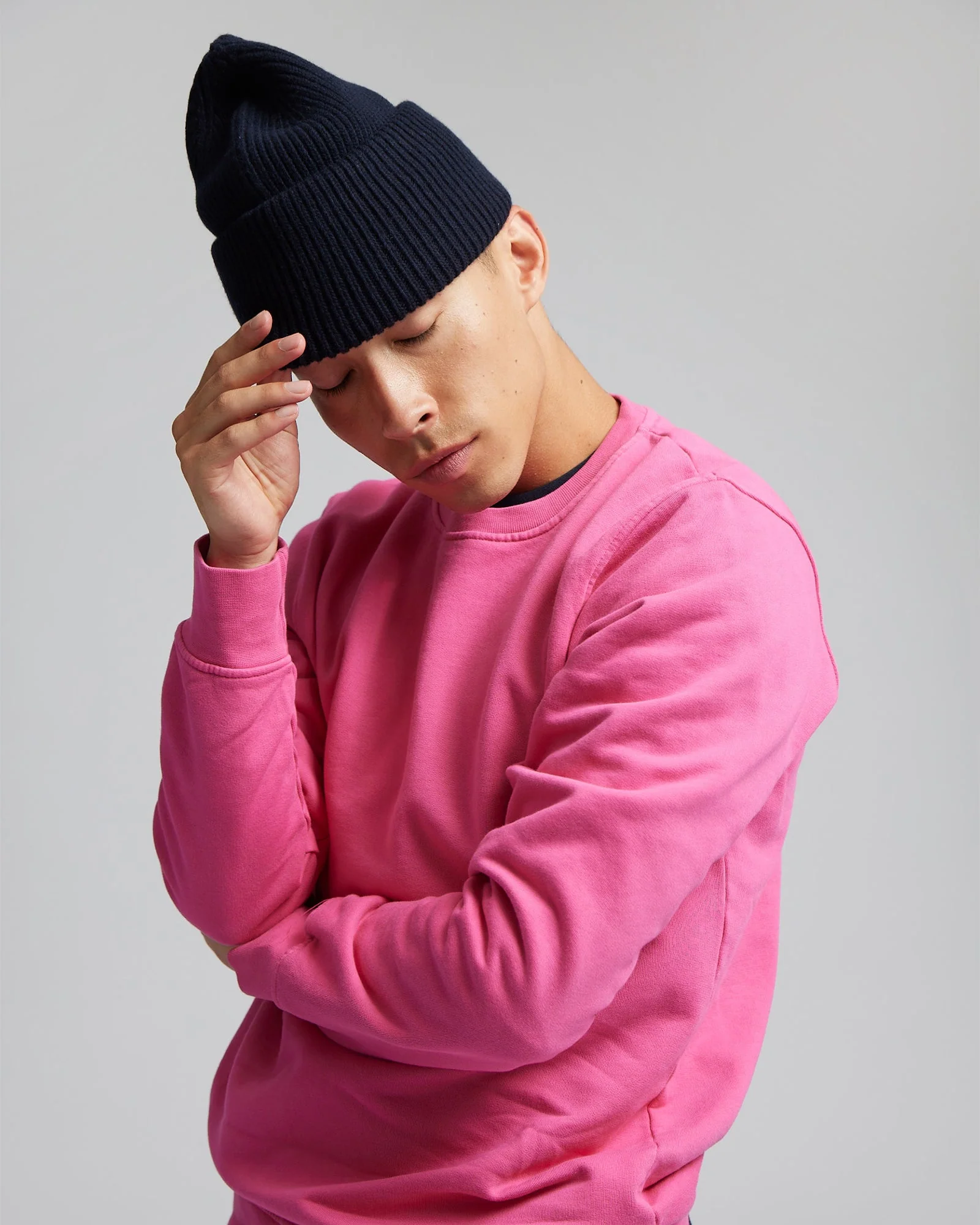 Merino Wool Hat - Magenta Blaze - Image 3
