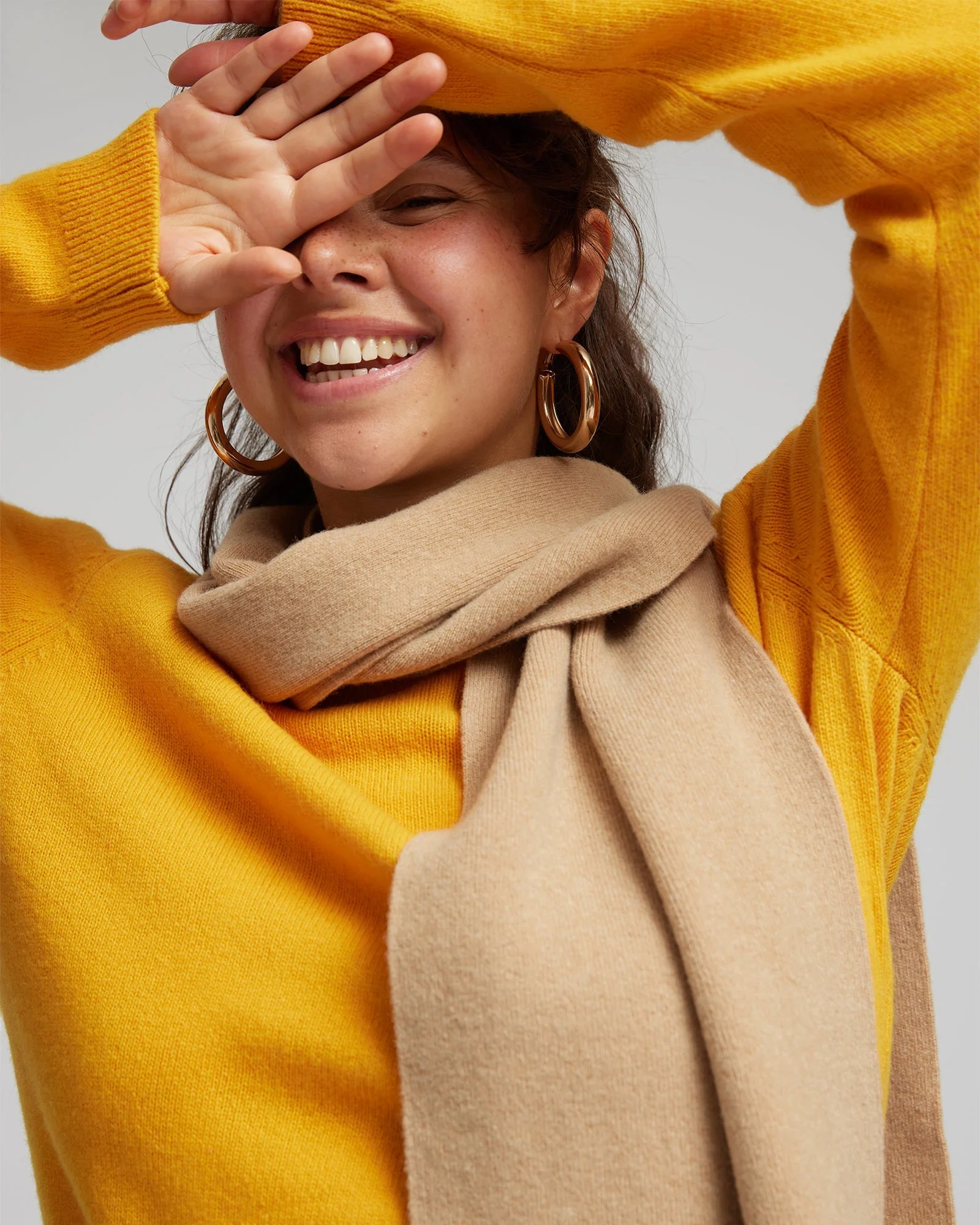 Merino Wool Scarf - Sahara Camel - Image 4