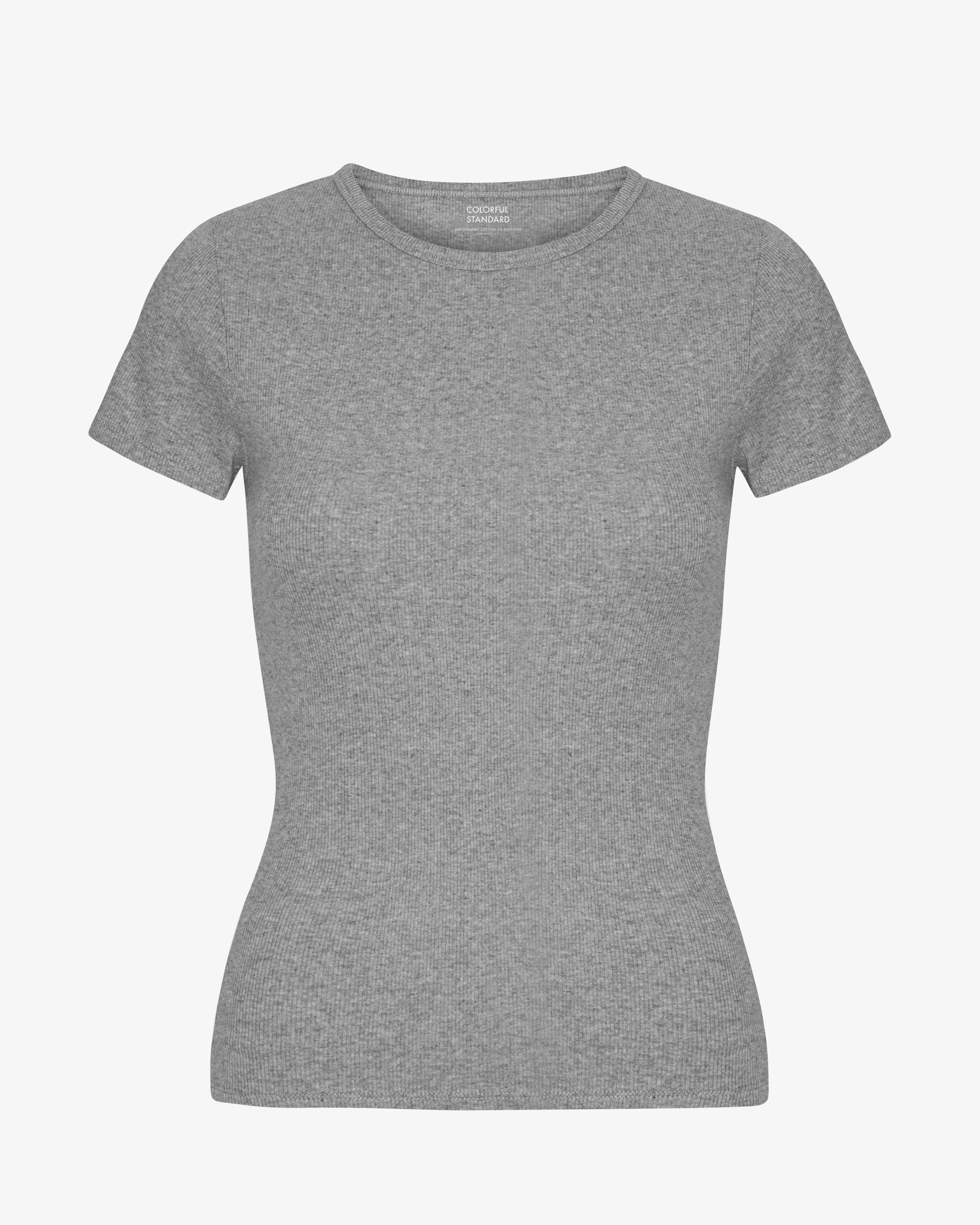 Organic Rib T-Shirt - Heather Grey
