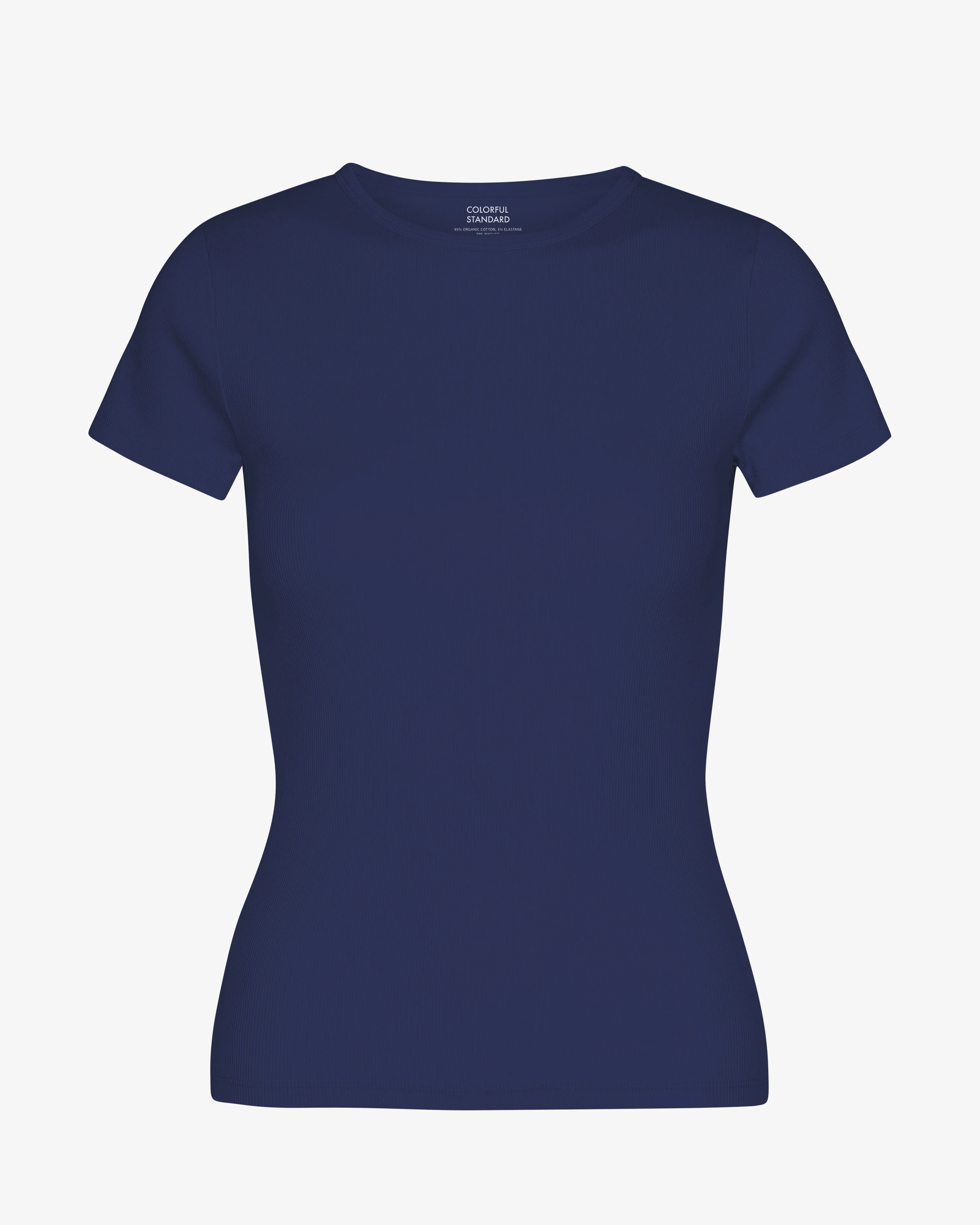 Organic Rib T-Shirt - Marine Blue