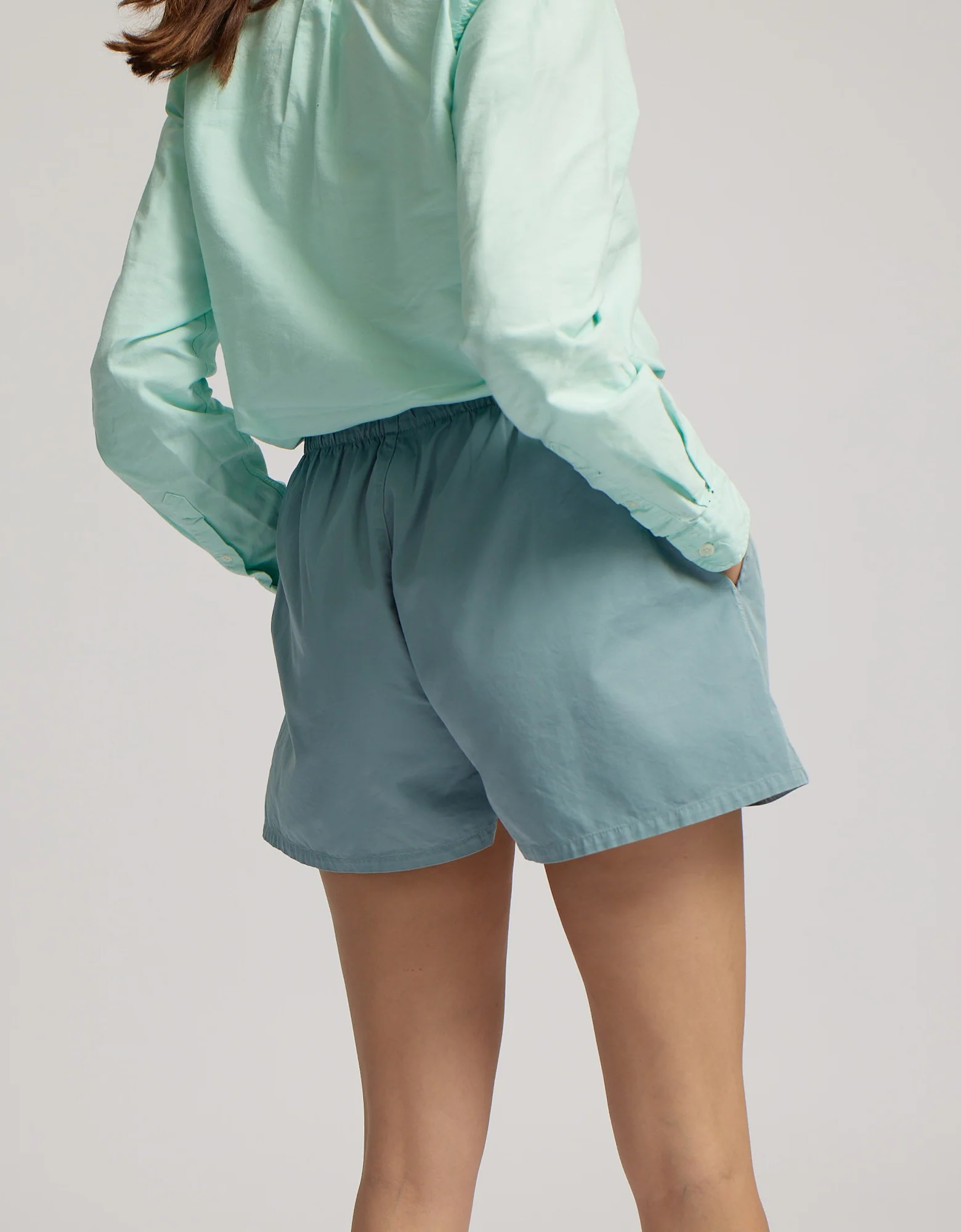 Women Organic Twill Shorts - Dusty Olive - Image 4