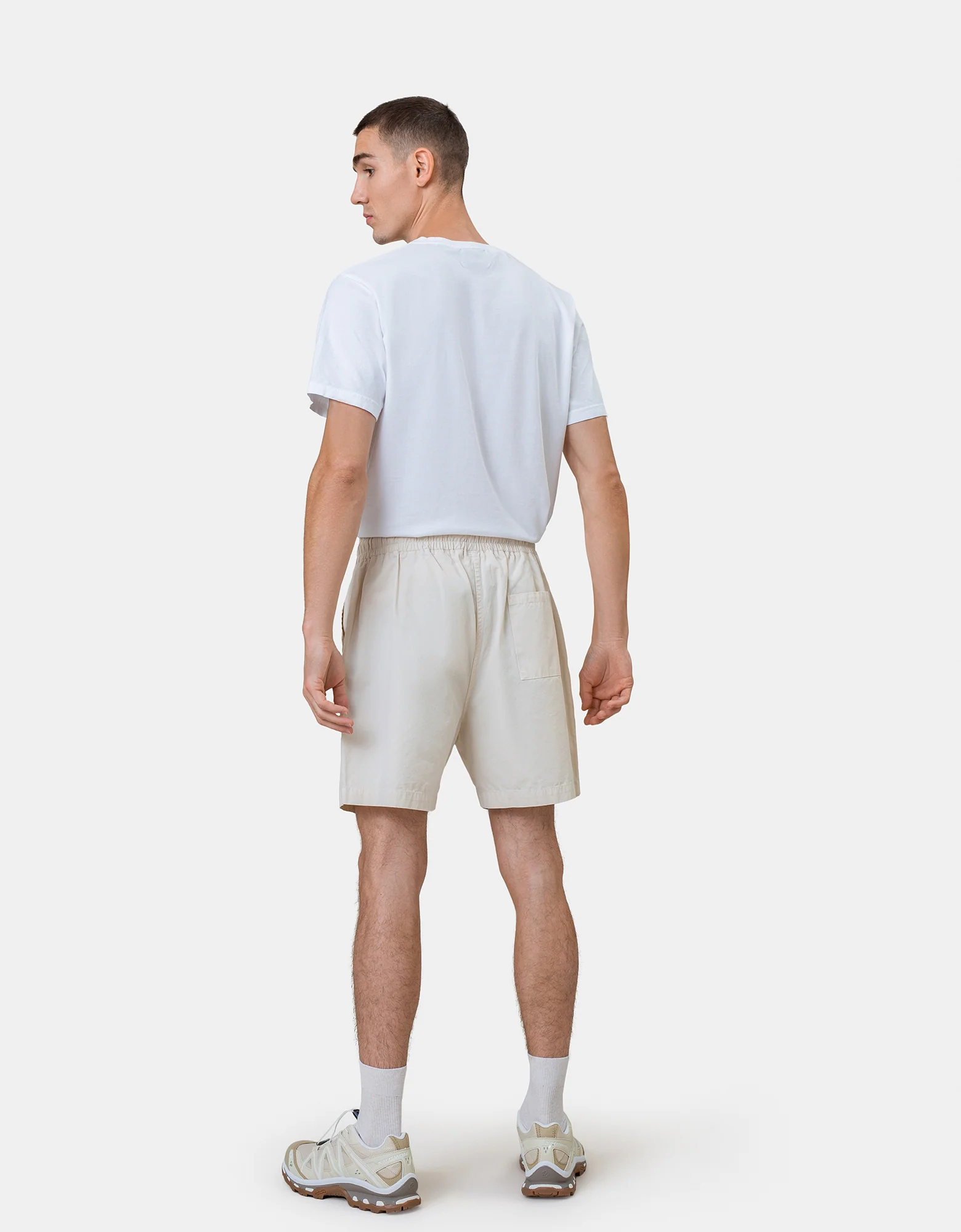 Organic Twill Shorts - Oyster Grey - Image 4