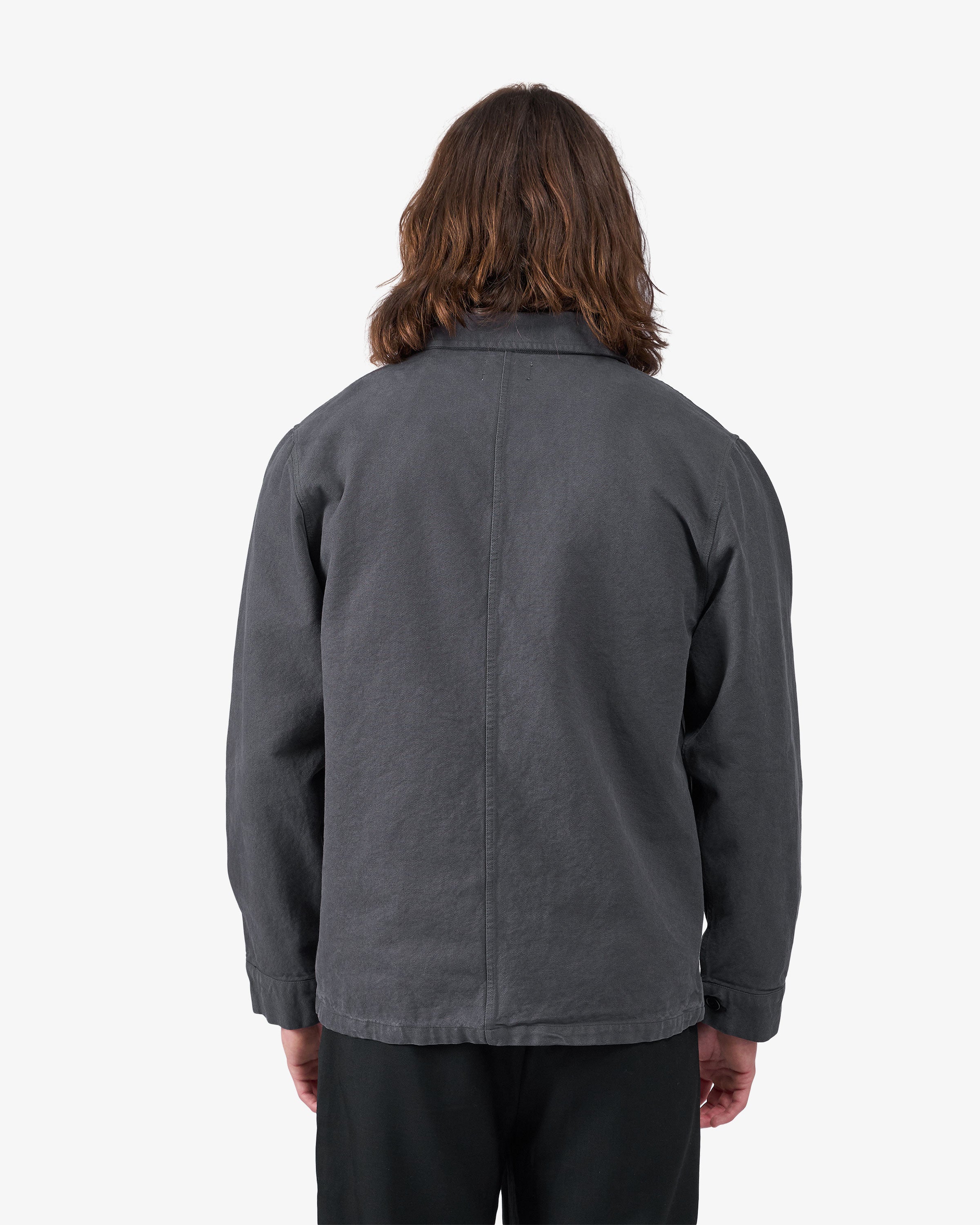 Organic Workwear Jacket - Lava Grey - Image 3