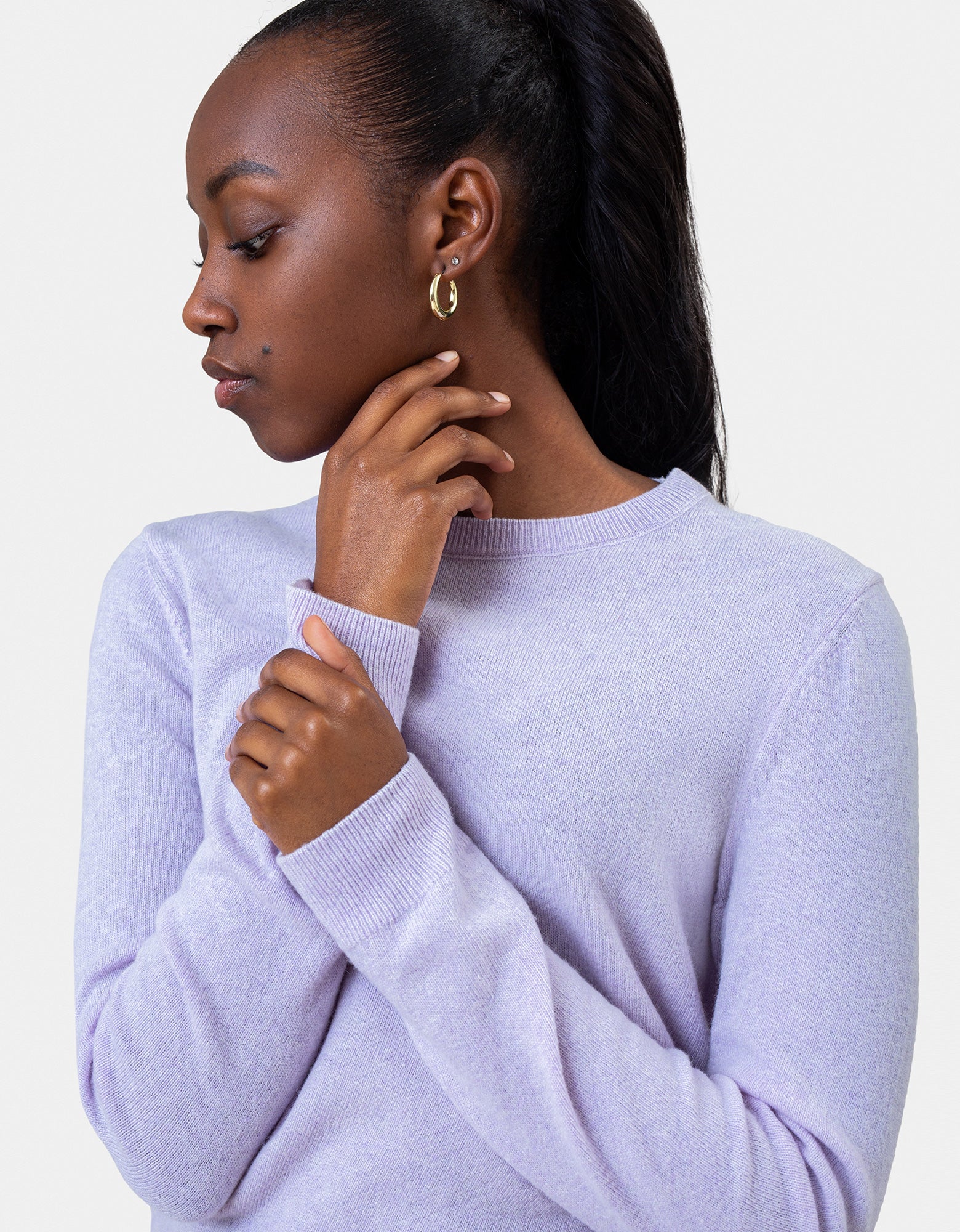 Women Light Merino Wool Crew - Warm Taupe - Image 5