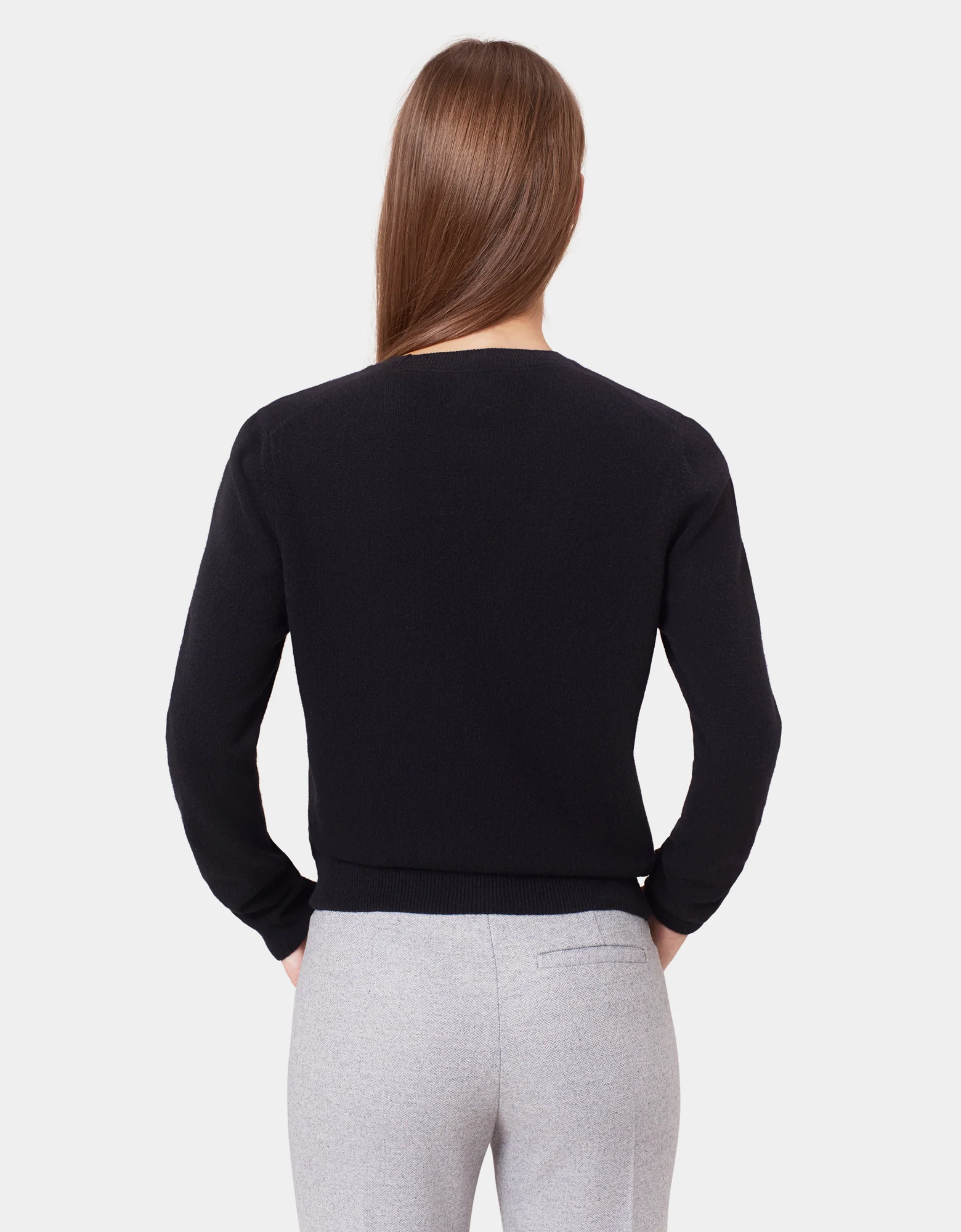 Women Light Merino Wool Crew - Stone Blue - Image 4